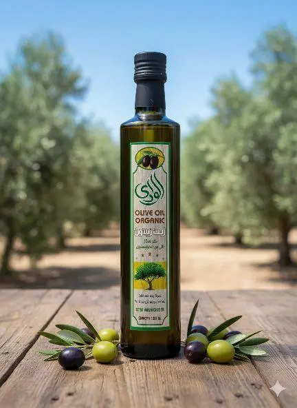زيت زيتون بكر ممتاز(الوادي)½لتر زجاج غامق