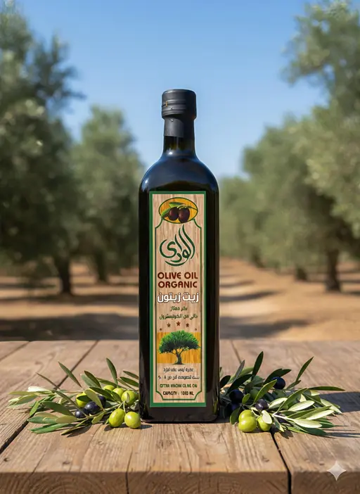 زيت زيتون بكر ممتاز ( الوادي) 1 لتر زجاج غامق