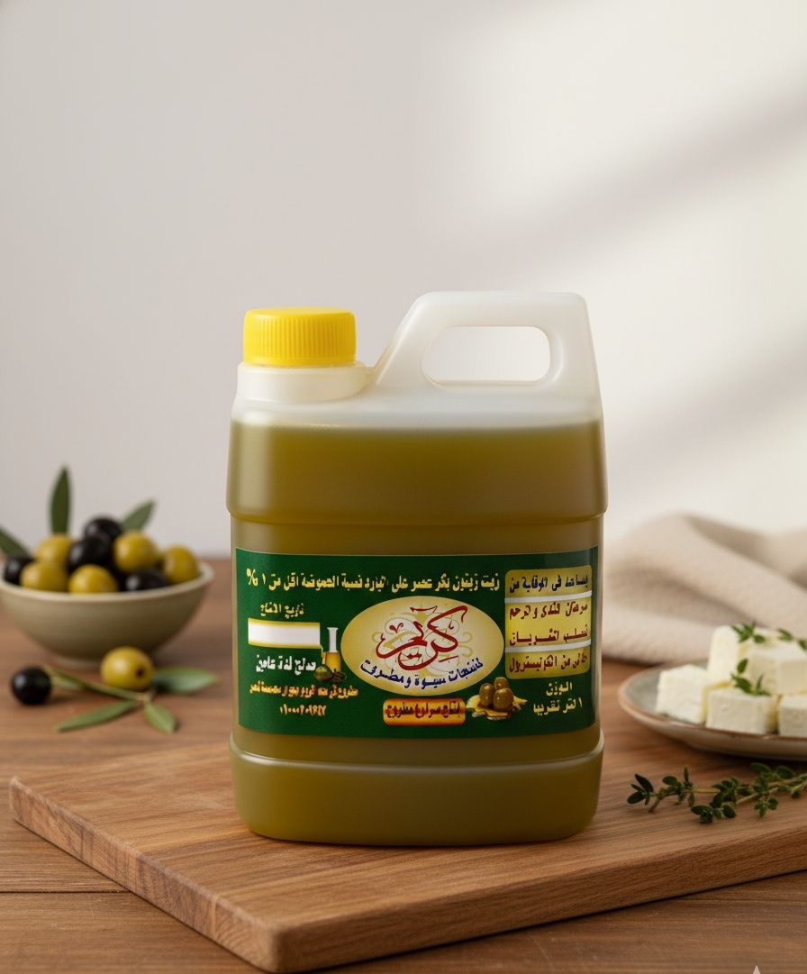 زيت زيتون بكر ١لتر جركن